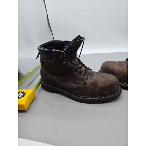 Mens Red Wing Shoes Work Boots Brown Steel Toe ASTM F 2413-11 Sz 12 - Picture 3 of 11